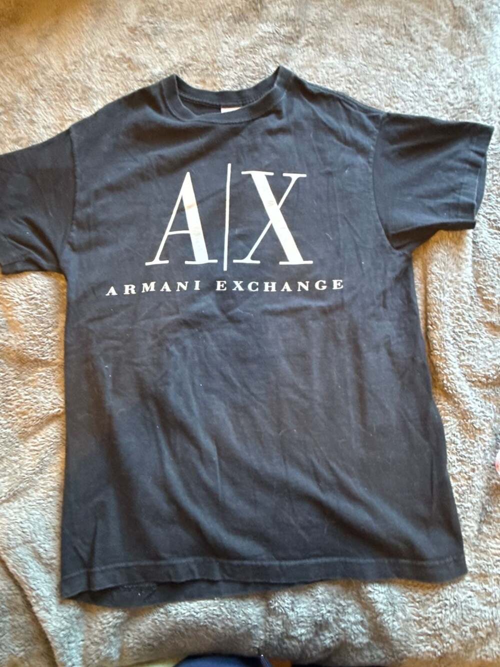 Armani Exchange A/X Logo T-Shirt Size S Black
